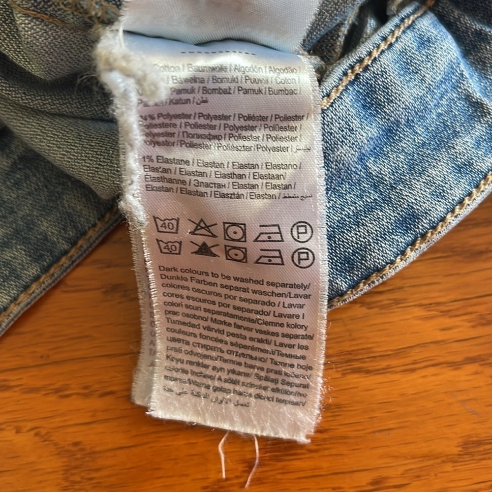 Vero Moda Denim Jacket L | Y2K Faded Trucker Blue Jean - Picture 4 of 6